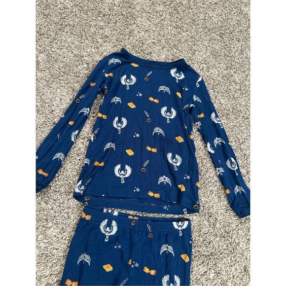 Kyte Baby Harry Potter Ravenclaw Bamboo Long Sleeve Pajama Set Blue Unisex 4T - Picture 6 of 7
